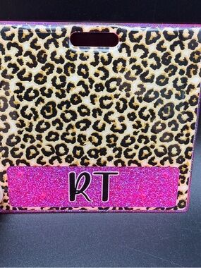 Badge Buddies ID Badge Holder for RT Tech NEW in Package Leopard and Hot Pink
